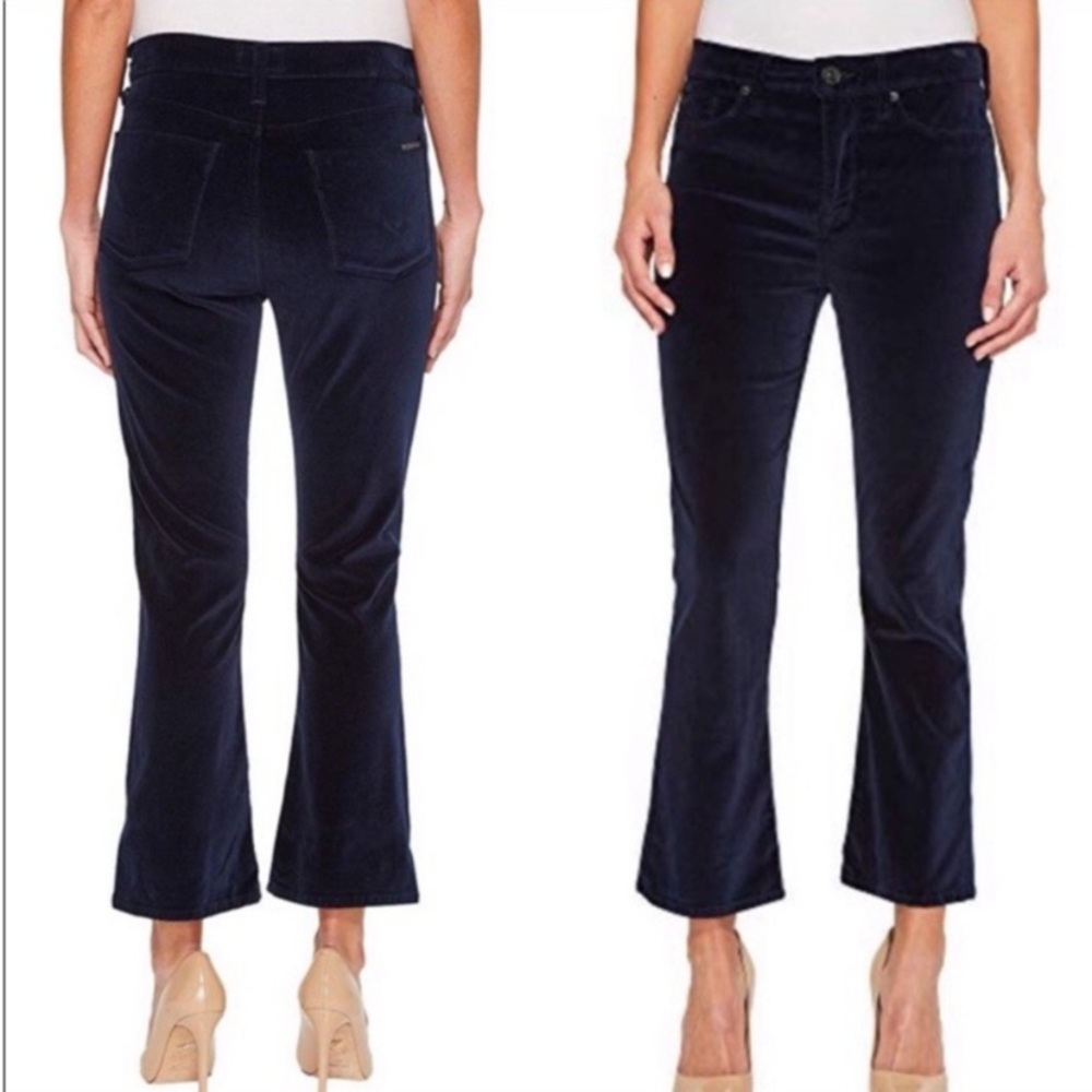 Hudson High Rise Brix Velvet Cropped Boot Pants 28